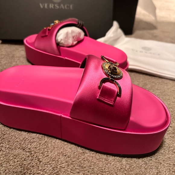 Versace Medusa Satin Platforms size 37 - Picture 6 of 11